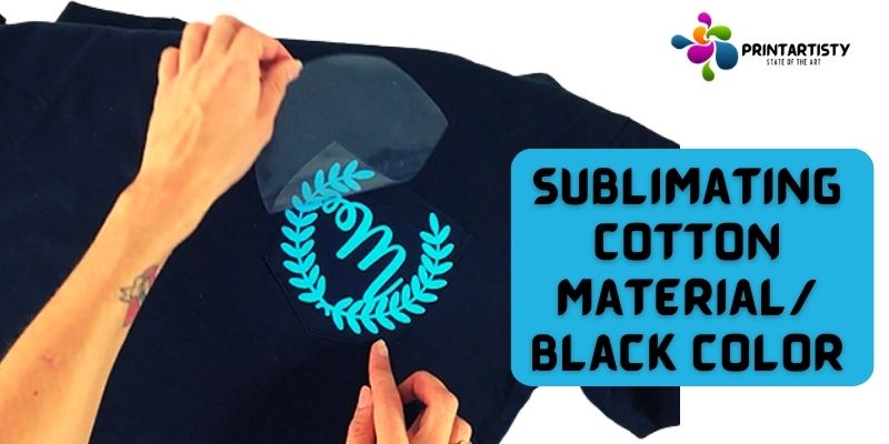 Sublimating Cotton Material/ Black Color