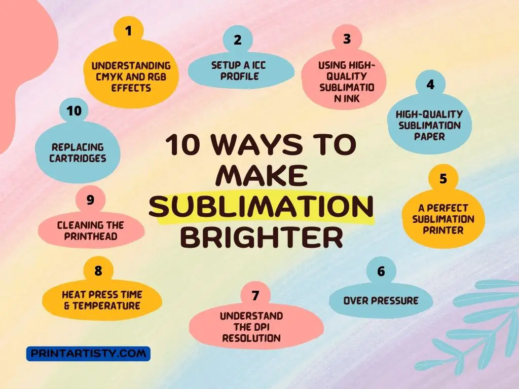 10 WAYS TO MAKE SUBLIMATION BRIGHTER
