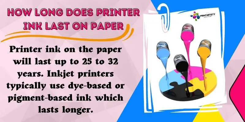 How Long Does Printer Ink Last On Paper