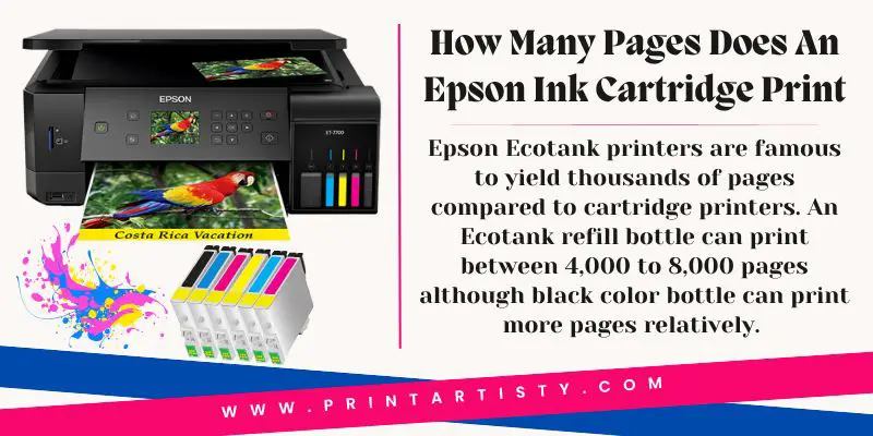 How Many Pages Does An Epson Ink Cartridge Print
