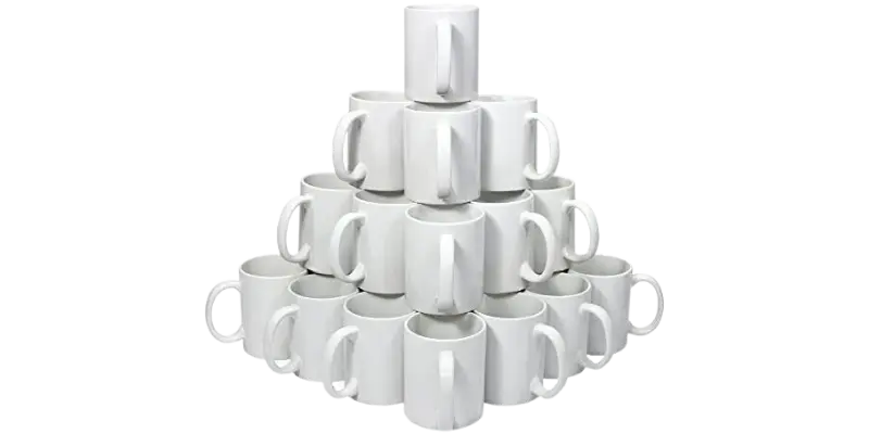 11 oz Porcelain Sublimation Mugs - 36 Wholesale