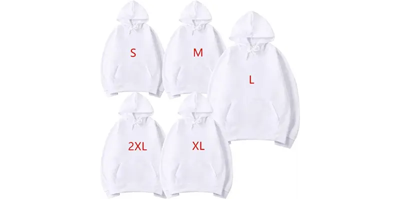AiDiYGECO 5pcs Sublimation Hoodies Polyester blank hoodies