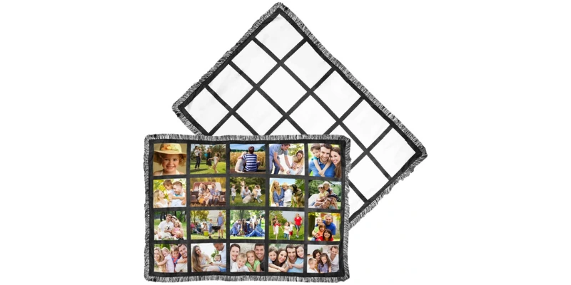 Tanawa 2 Pack Sublimation Blankets with 20 Printable Panel
