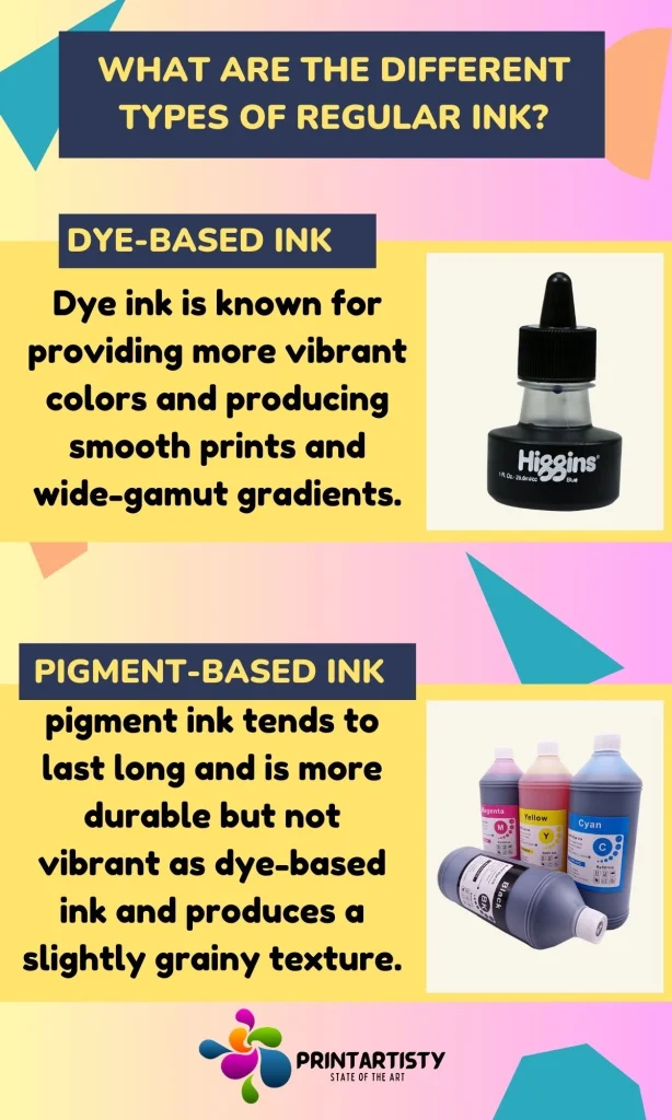 What Are The Different Types Of Regular Ink