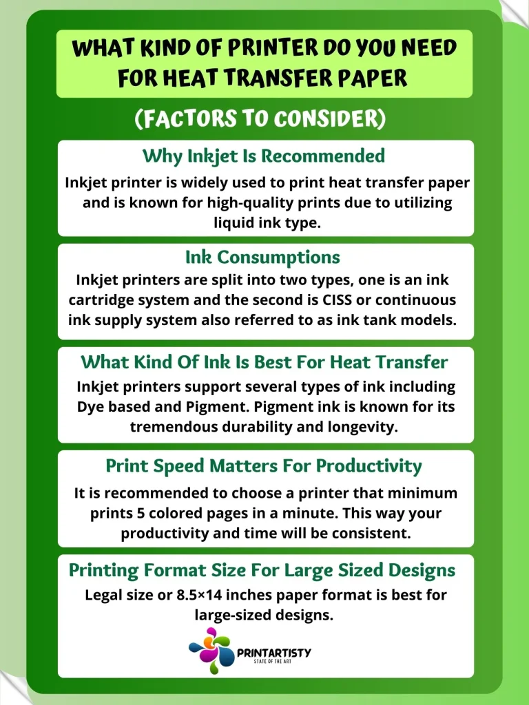 What Kind Of Printer Do You Need For Heat Transfer Paper (Factors To Consider)