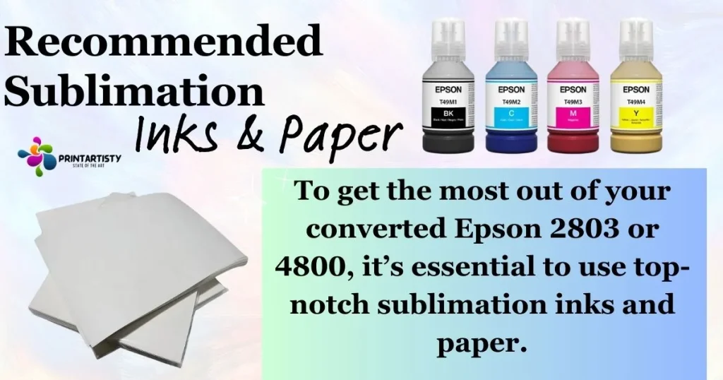 Recommended Sublimation Inks & Paper
